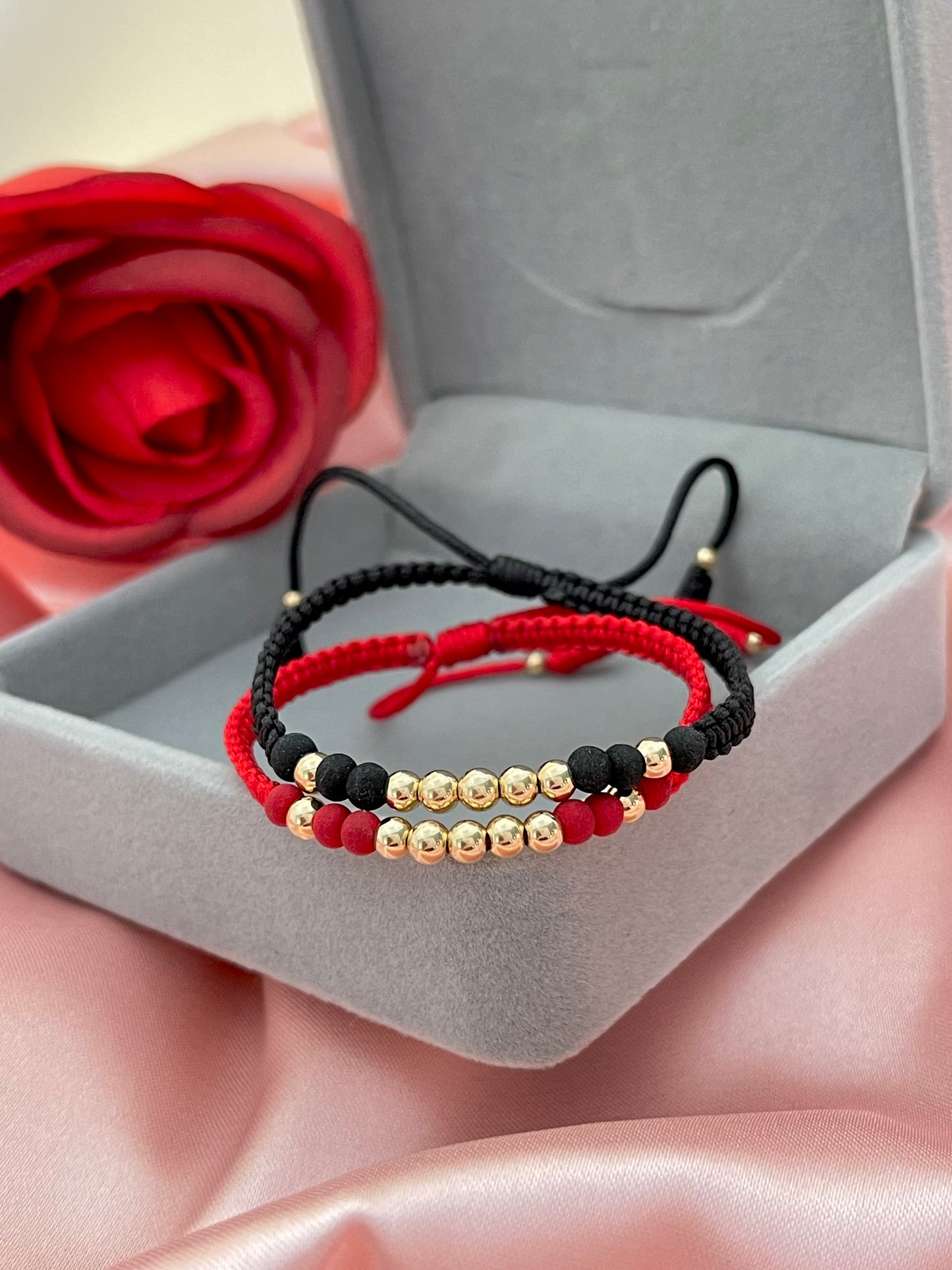 Combo Pulsera Pareja x2 7 balines 4mm + Neopreno
