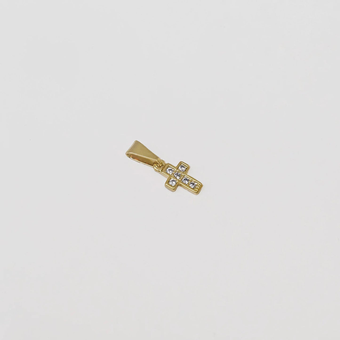 Dije Mini Cruz con Circonia Cristal