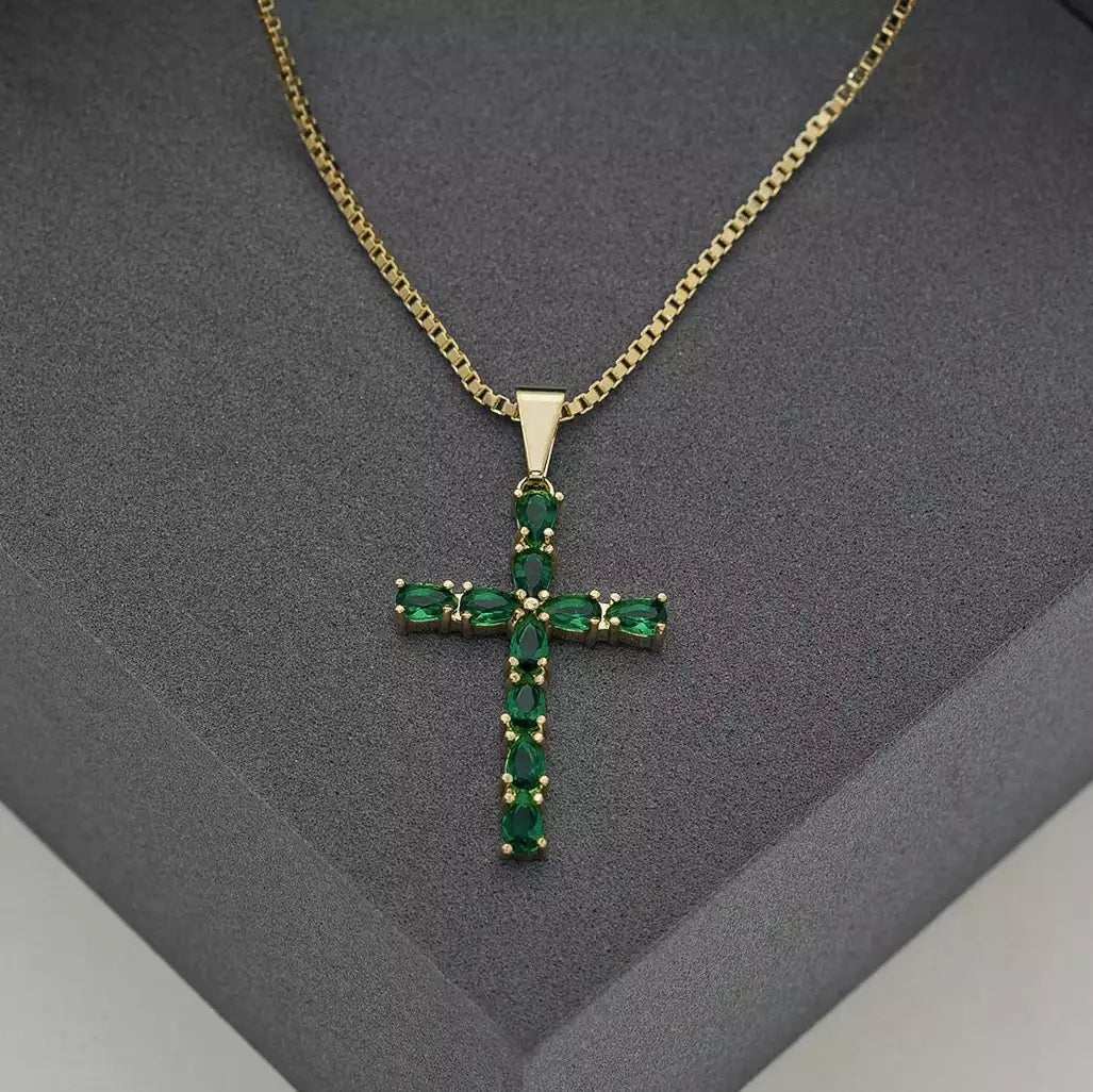 Dije Cruz Emerald