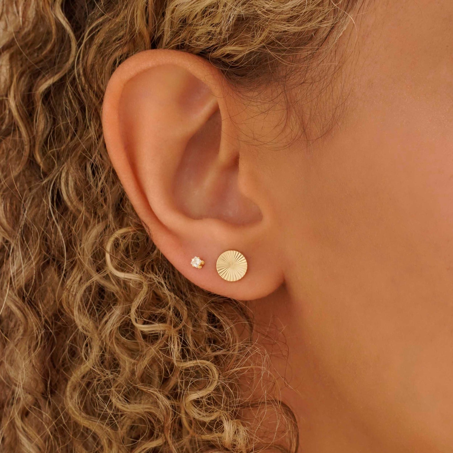 Arete Topo Mini Circon Cuadrado CRISTAL