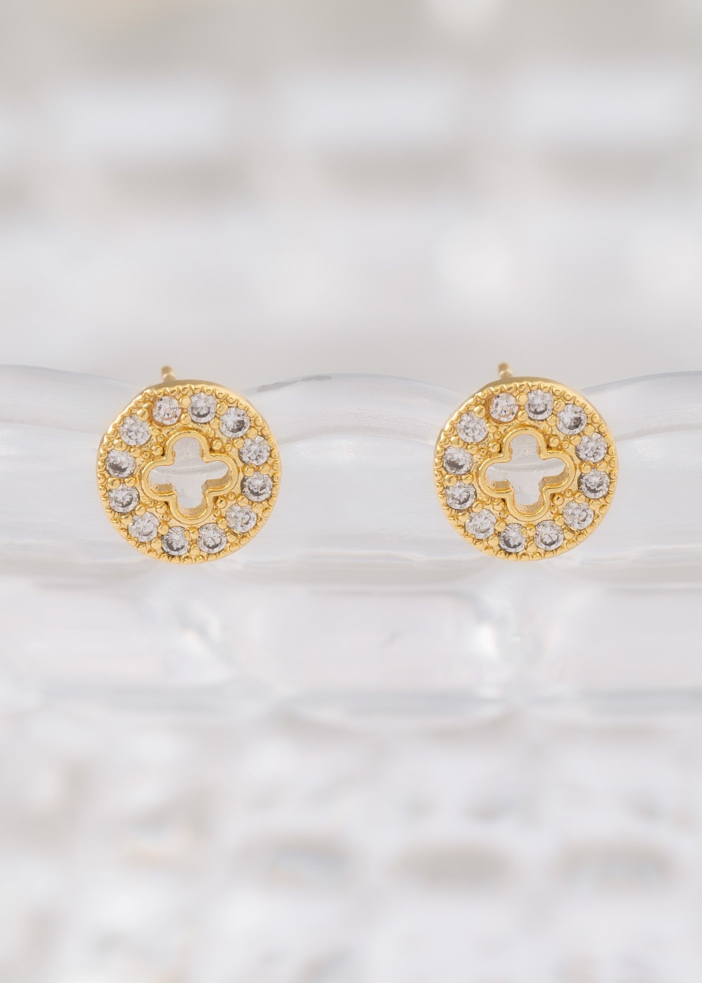 Arete Clover Redondo Silueta 9 mm