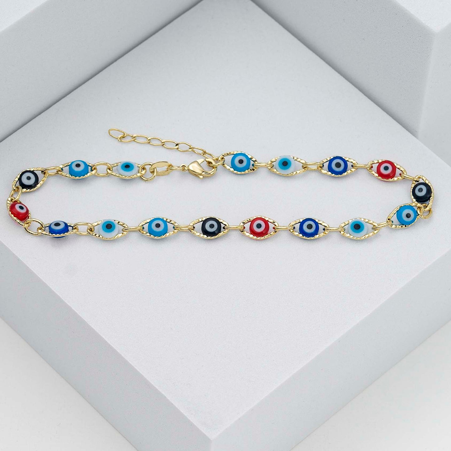 Tobillera Ojo Turco Multicolor 23 Cms + 2 Cms Extensor