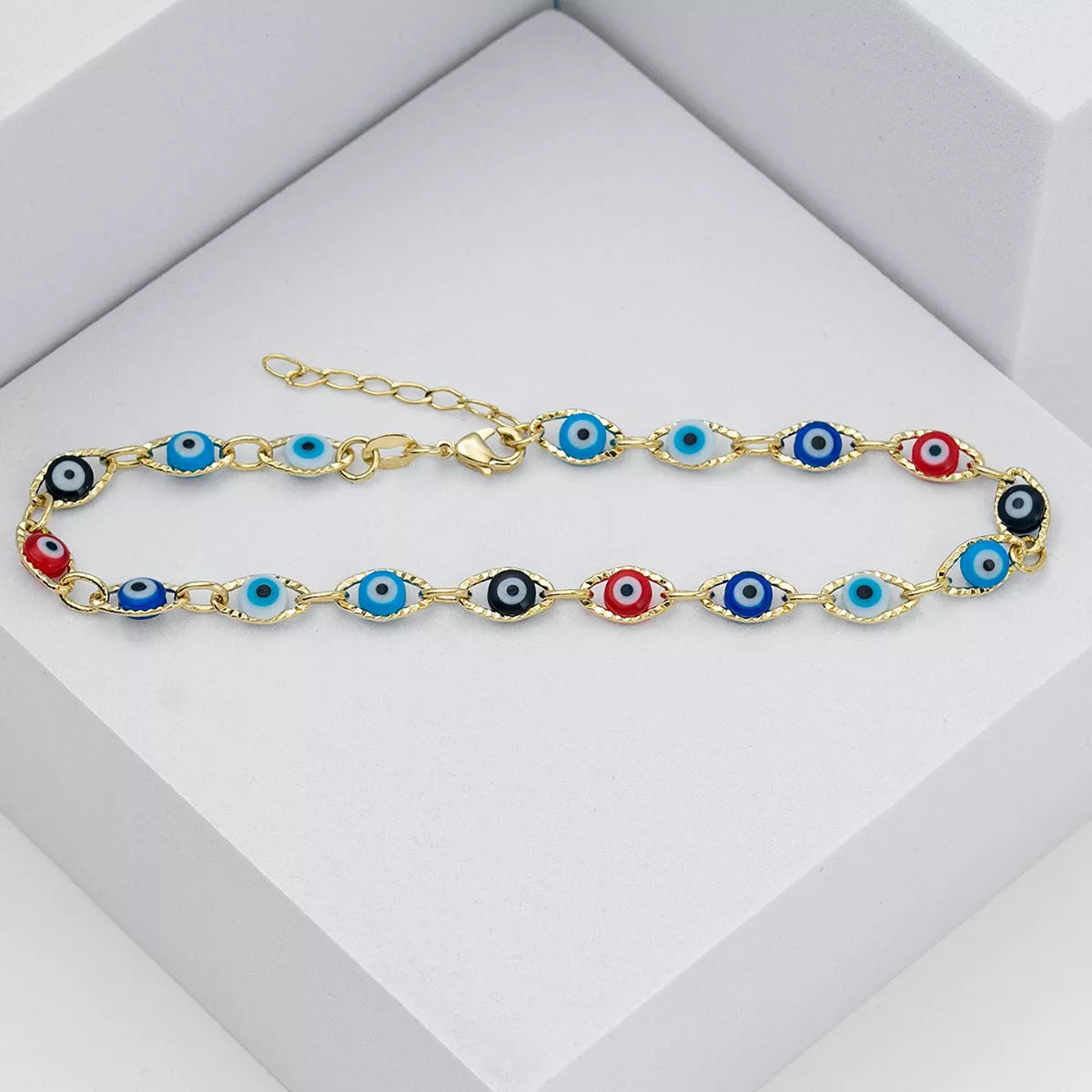 Tobillera Ojo Turco Multicolor 23 Cms + 2 Cms Extensor