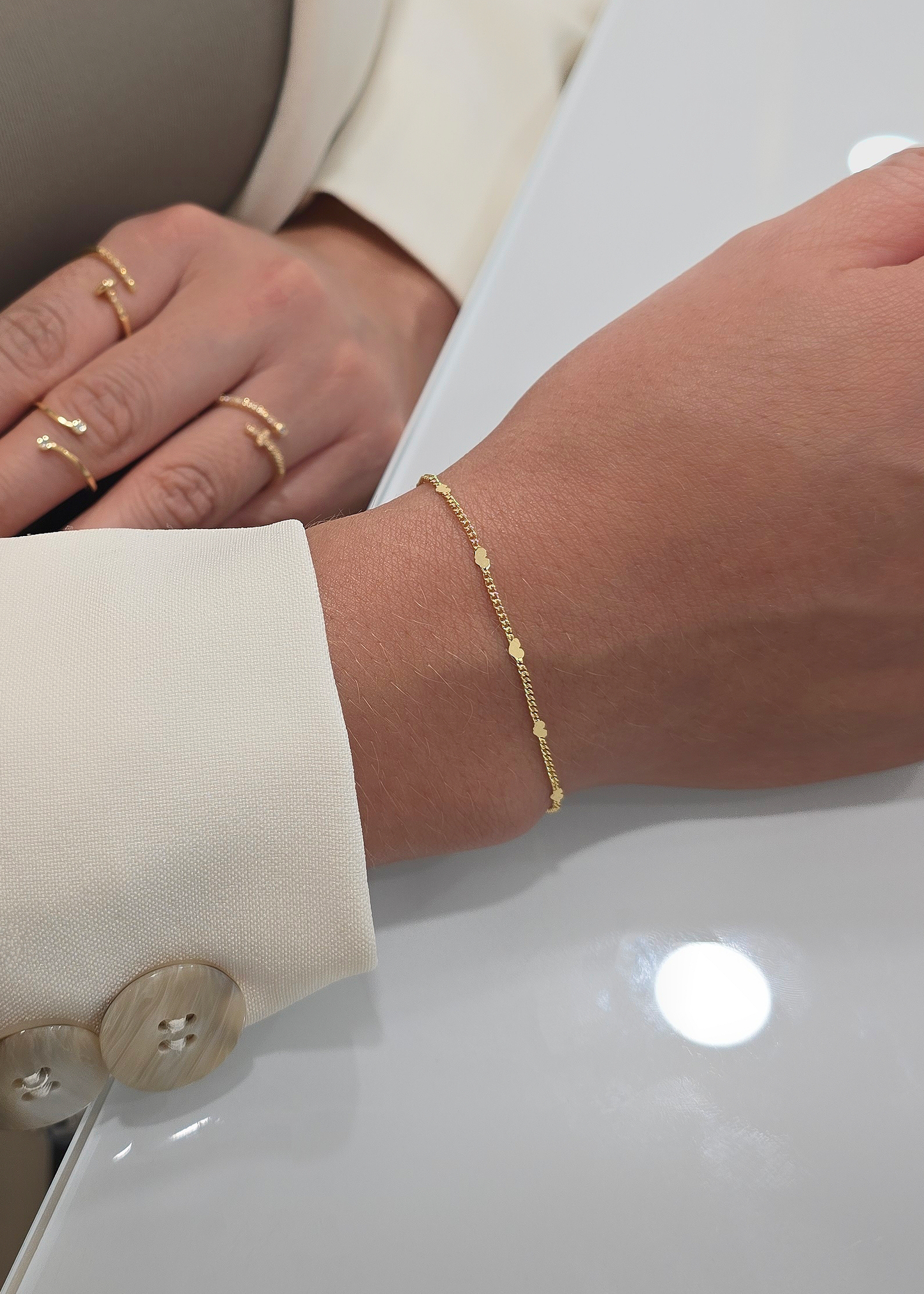 Pulsera Cubana In Love 16 cms + Extensor