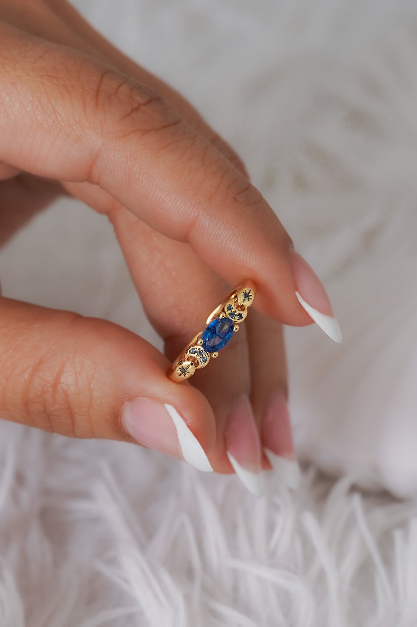 Anillo Blue Desert Ajustable + Empaque