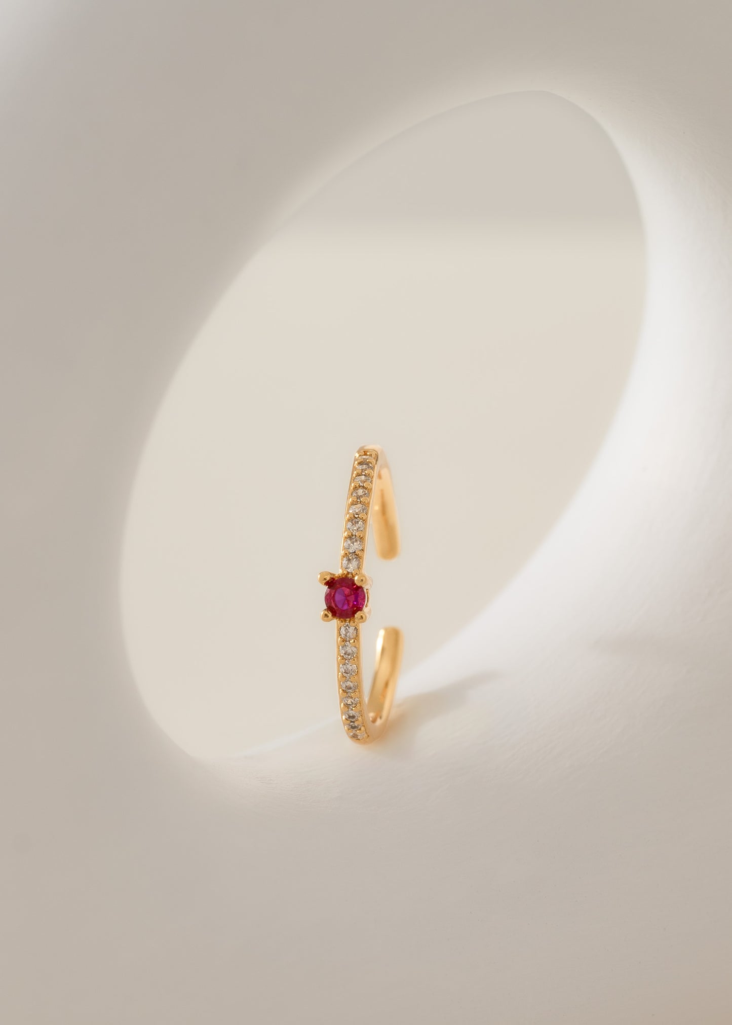 Anillo Gems Fucsia Ajustable