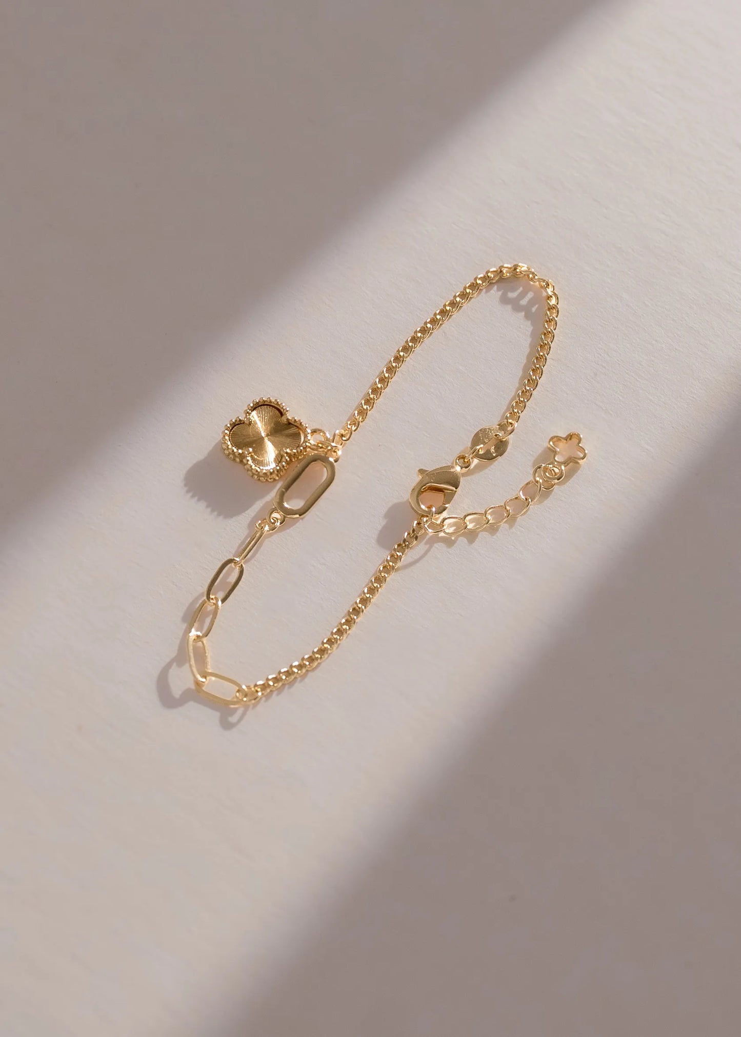 Pulsera Cubana Clover 1,1 cm 15 Cm + Ext