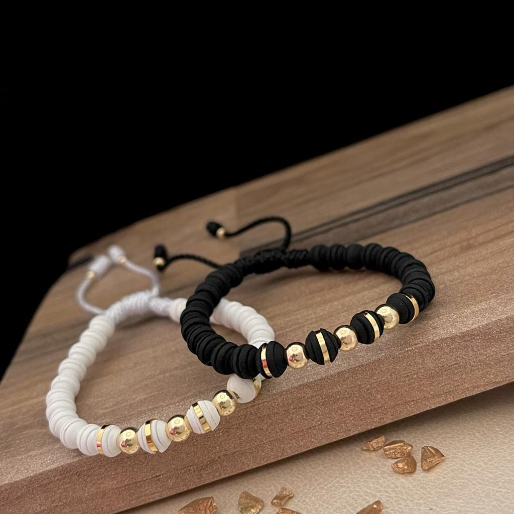Combo Pulseras Parejas x2 Neop. Argollado 6mm