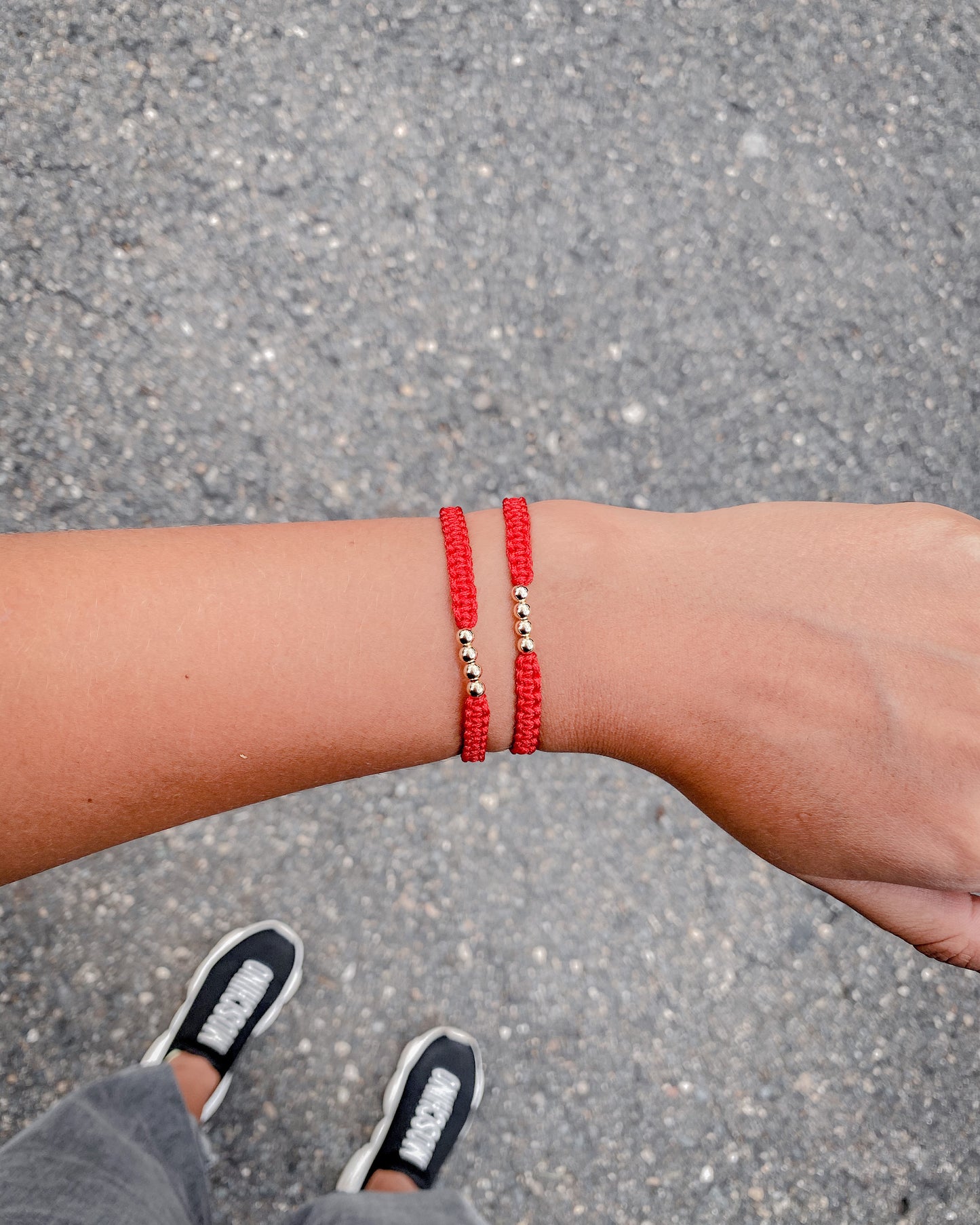 Combo Pulsera Pareja x2 Macramé x4Balines