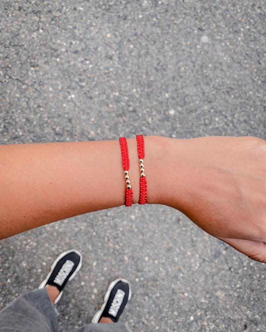 Combo Pulsera Pareja x2 Macramé x4Balines