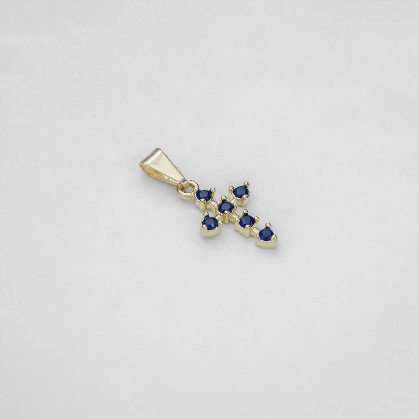 Dije Cruz 6 Circones Azul