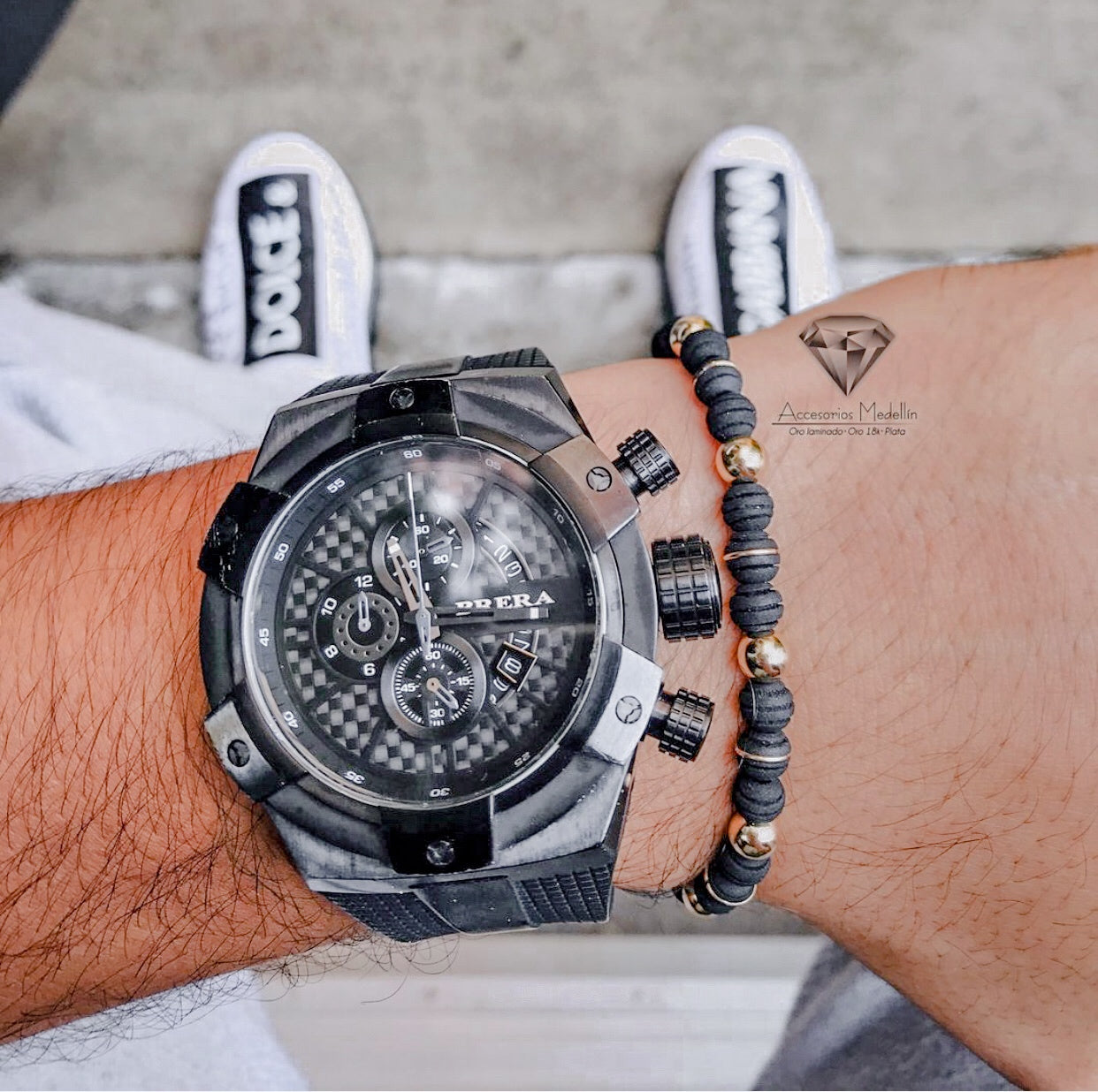 Pulsera Hombre Neopreno & Balines 6mm