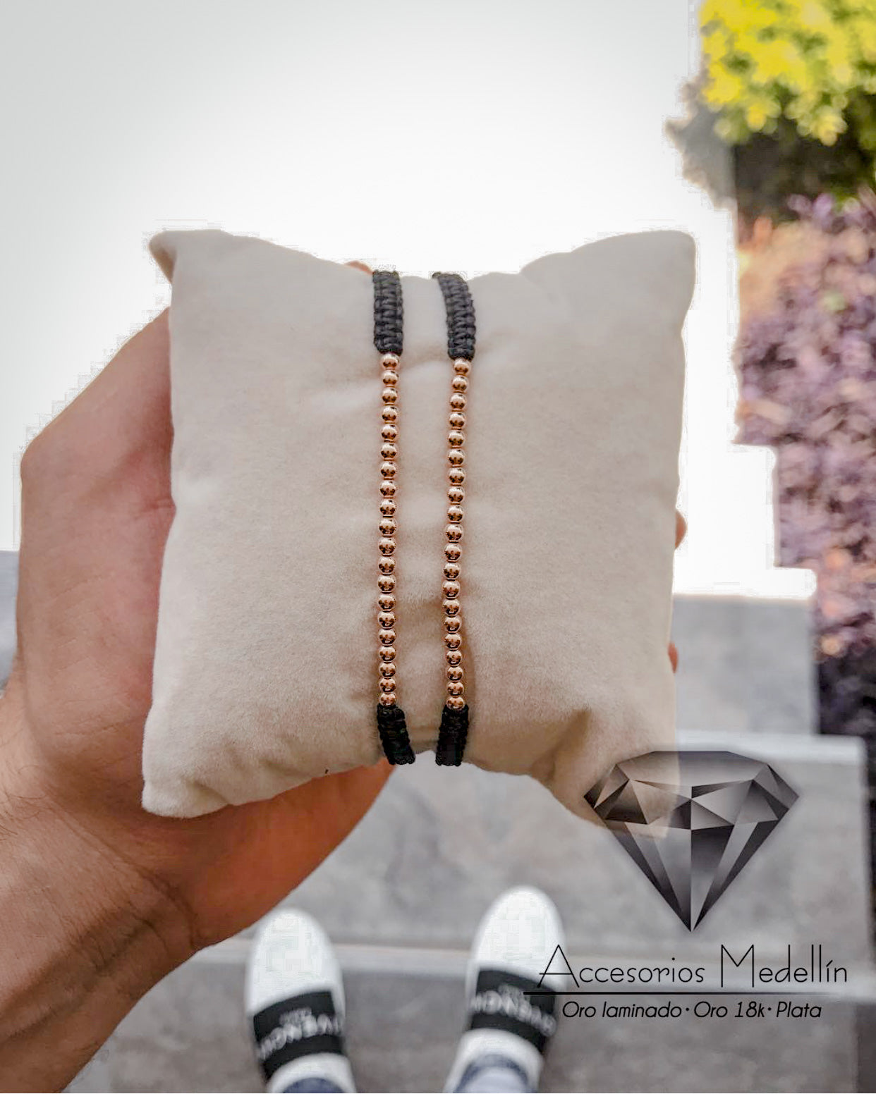 Combo Pulsera Pareja x2 20 balines 3mm