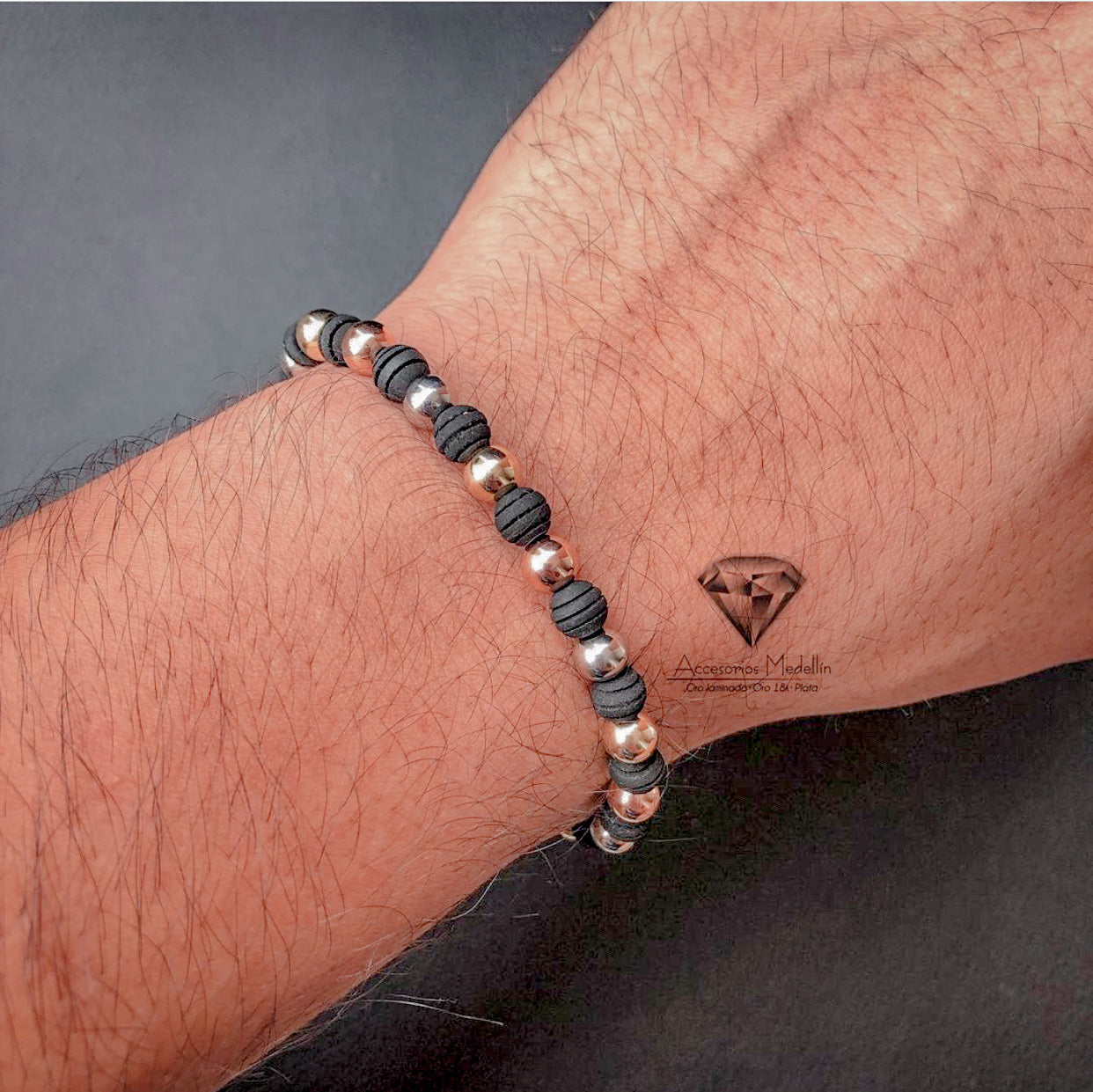 Pulsera Hombre x3 Colores 6mm
