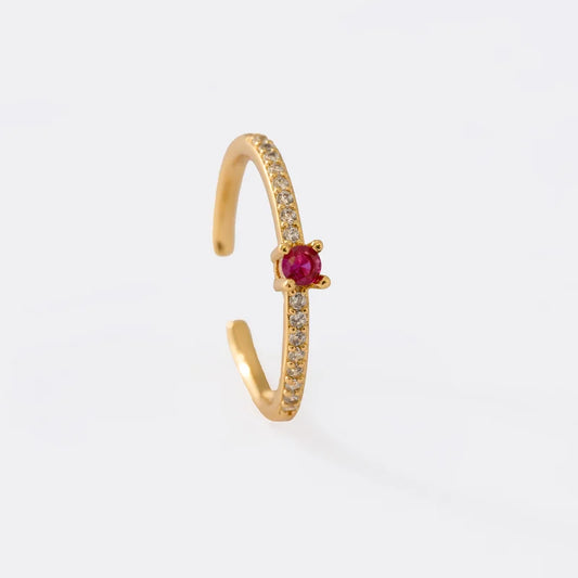 Anillo Gems Fucsia Ajustable