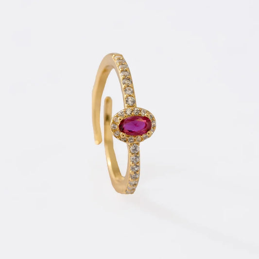 Anillo Dynasty Fucsia Ajustable
