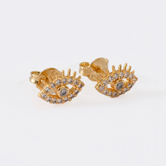Arete Topo Ojo Turco Cristal