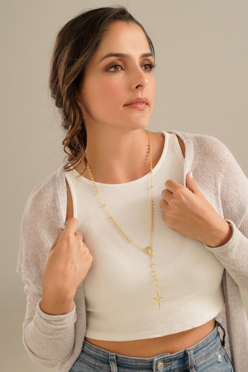 Rosario Hombre 65 cms 4 mm Verde