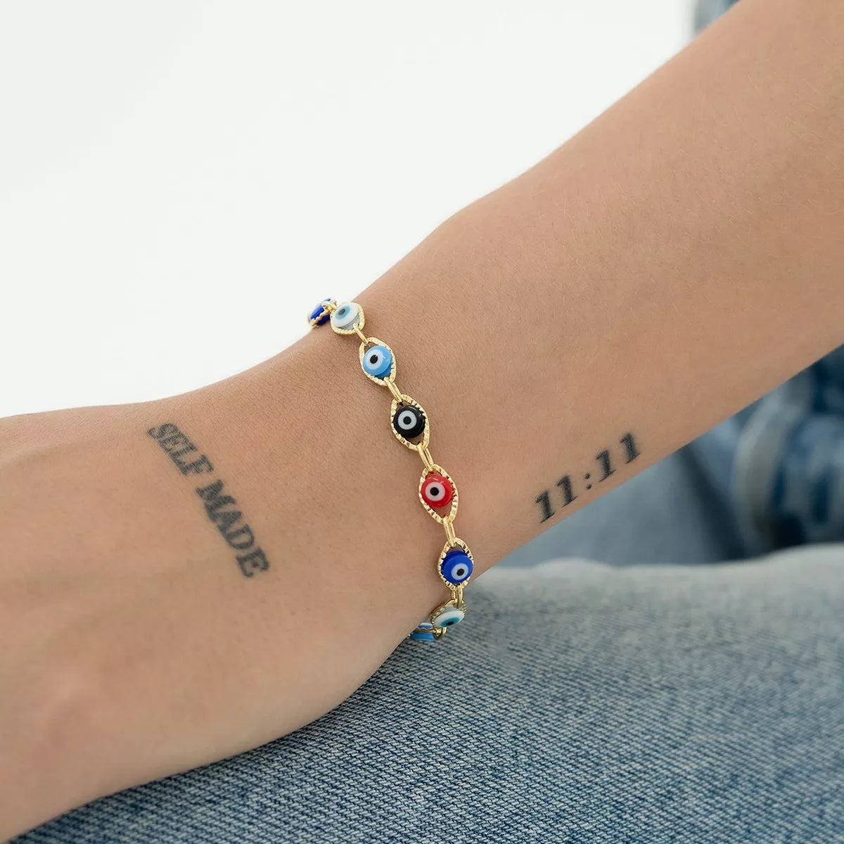 Pulsera Ojo Turco  Multicolor 16 Cms + Extensor