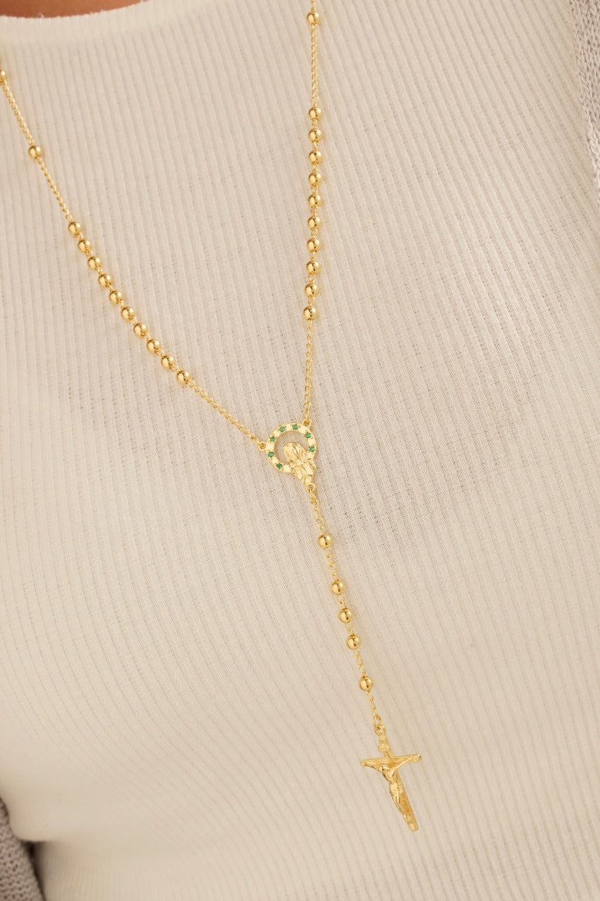 Rosario Hombre 65 cms 4 mm Verde