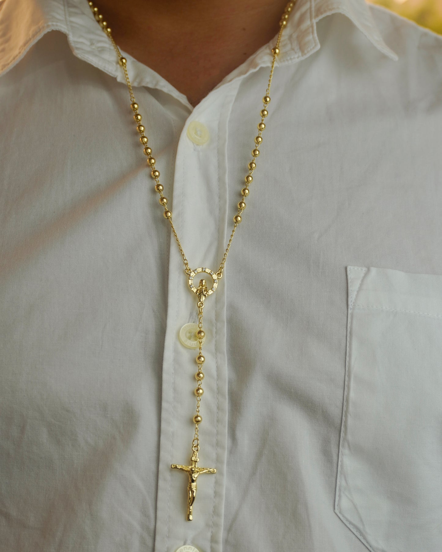 Rosario Hombre 65 cms 4 mm Verde