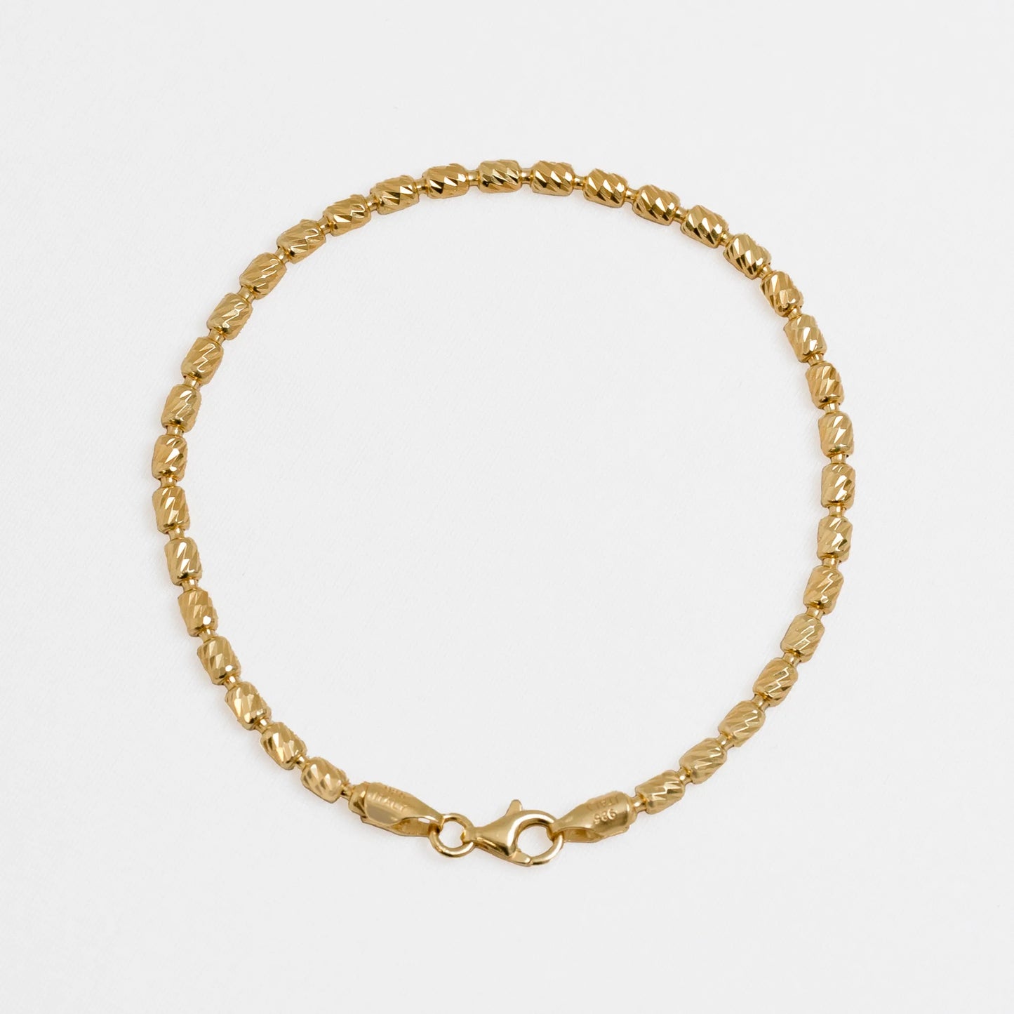 Pulsera Barril italy 3 mm 19.5 Cms