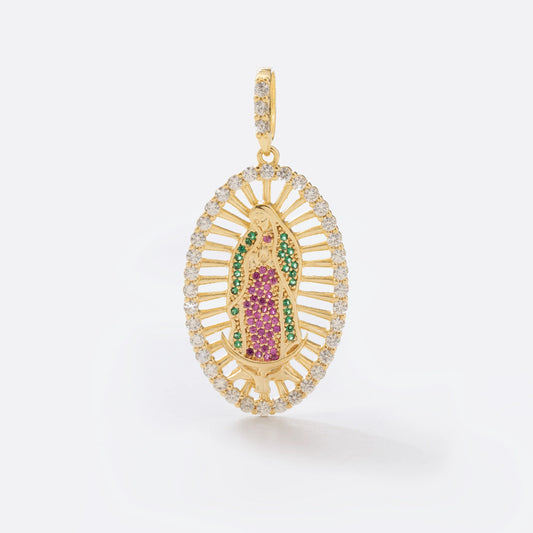 Dije Virgen de Guadalupe Swarovski