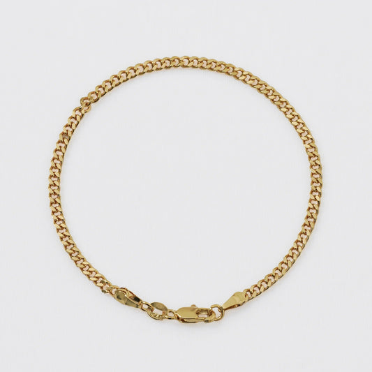 Pulsera Cubana Plana  20 Cms