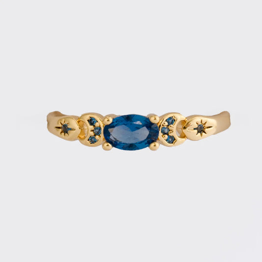Anillo Blue Desert Ajustable + Empaque
