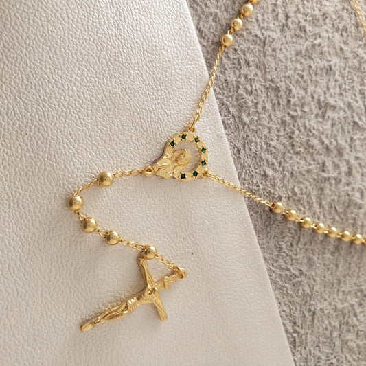 Rosario Hombre 65 cms 4 mm Verde