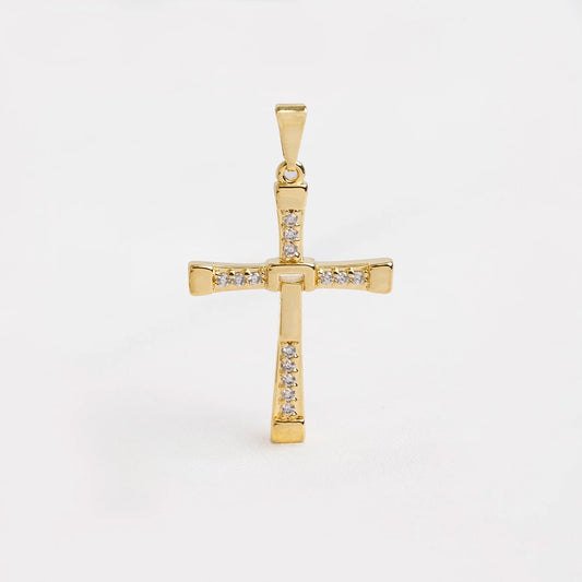 Dije Cruz Toretto 3.1 Cms Cristal