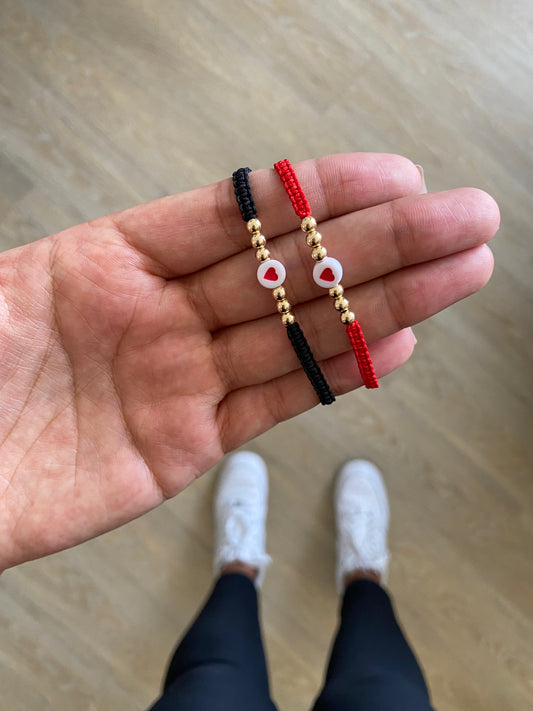 Pulsera Pareja Corazón x2